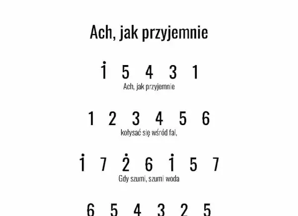 Nuty do ach jak przyjemnie – łatwe do grania i śpiewania